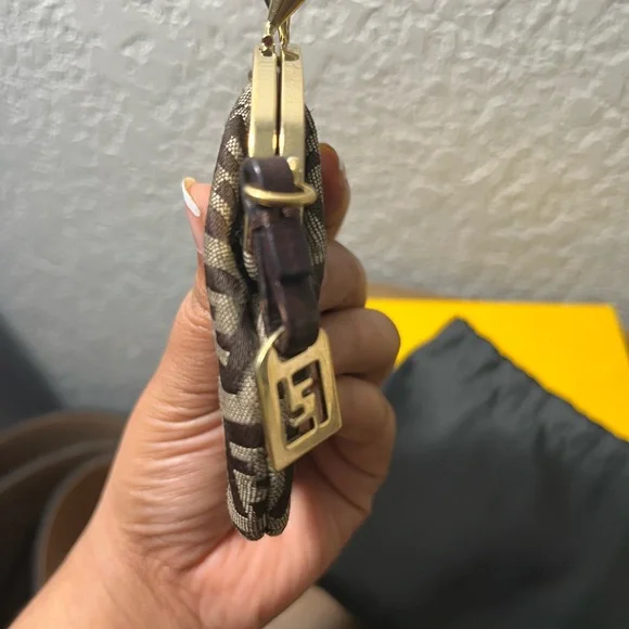 FENDI Brown and Tan Monogram RARE Coin Purse - Picture 5 of 5